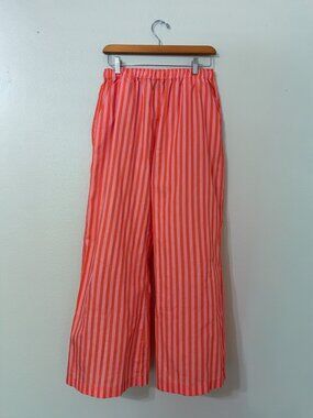 Lisa Says Gah Susmie's Orange & Pink Striped Gabrielle Lounge Pants